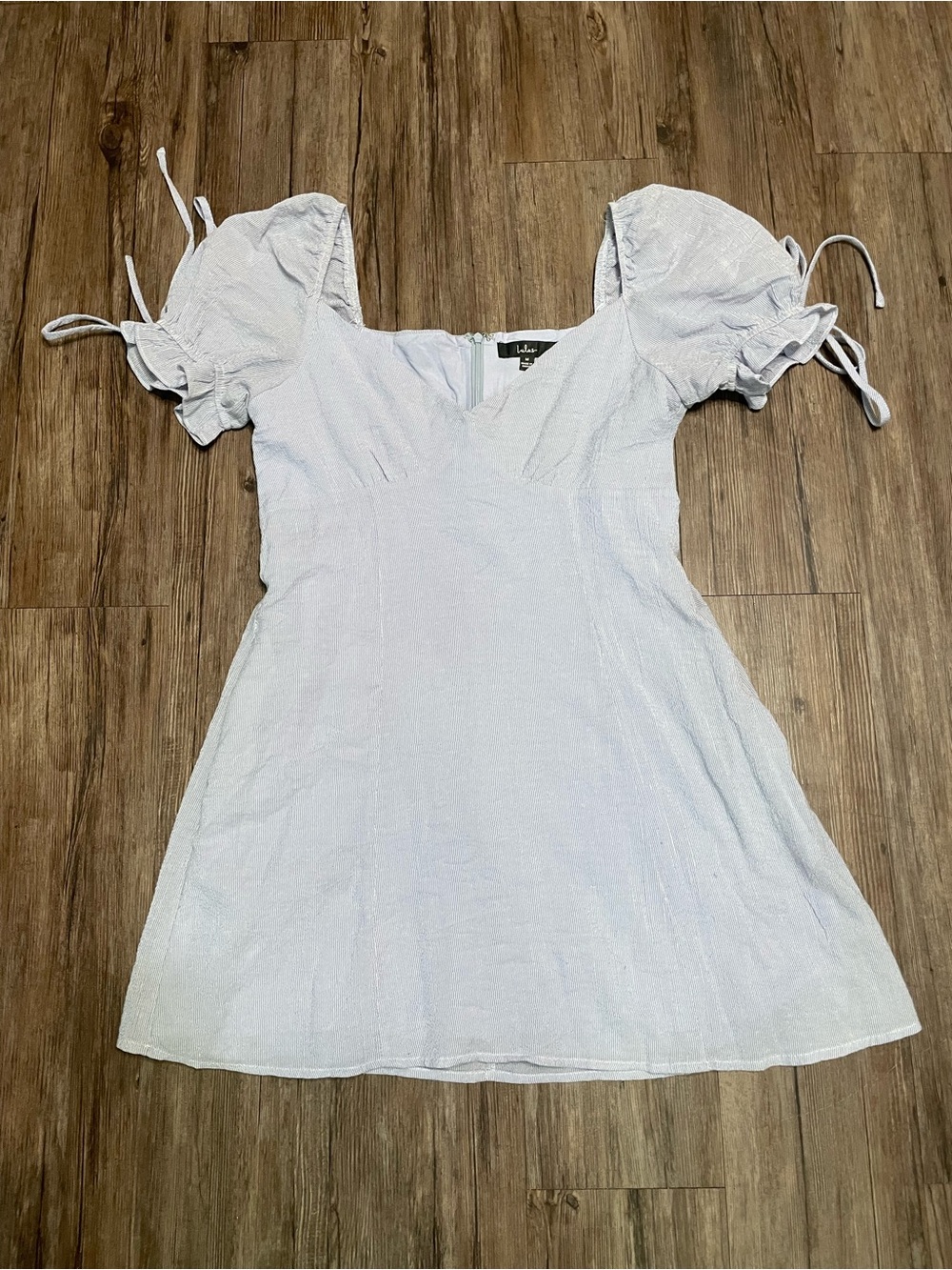 Lulus Light Blue Puff-Sleeve Mini Dress
